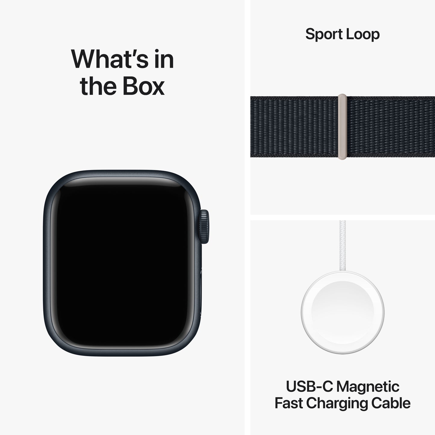 Apple Watch Series 9 • 41mm Minuit • Boucle Sport Minuit