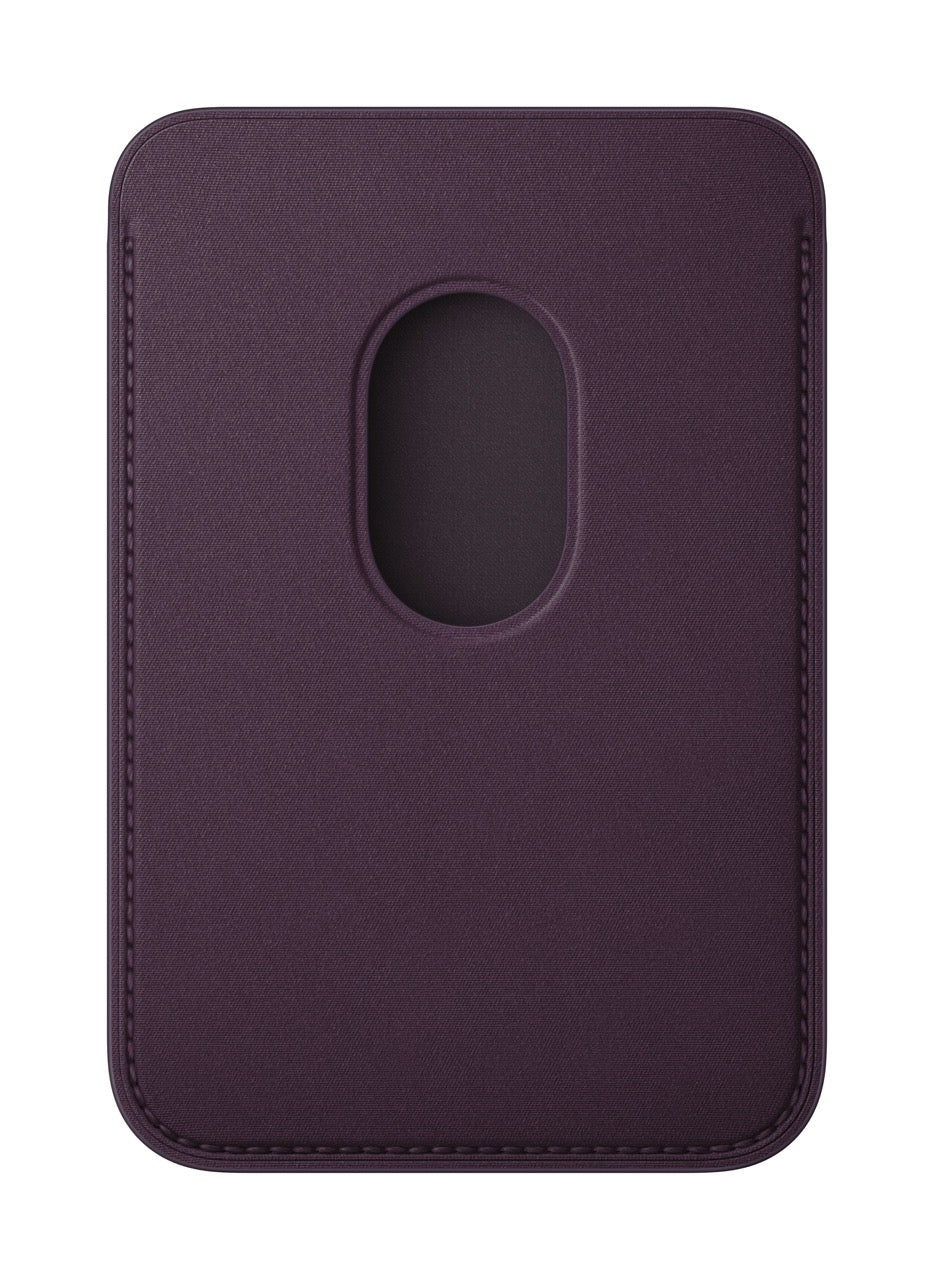 Apple • Porte‑cartes en tissage fin pour iPhone avec MagSafe • Mûre Noire