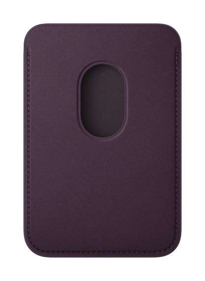 Apple • Porte‑cartes en tissage fin pour iPhone avec MagSafe • Mûre Noire