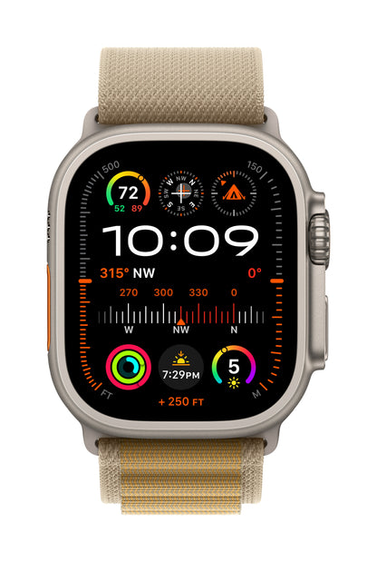 Apple Watch Ultra 2 • Naturel • 49 mm • Boucle Alpine Sahara • L