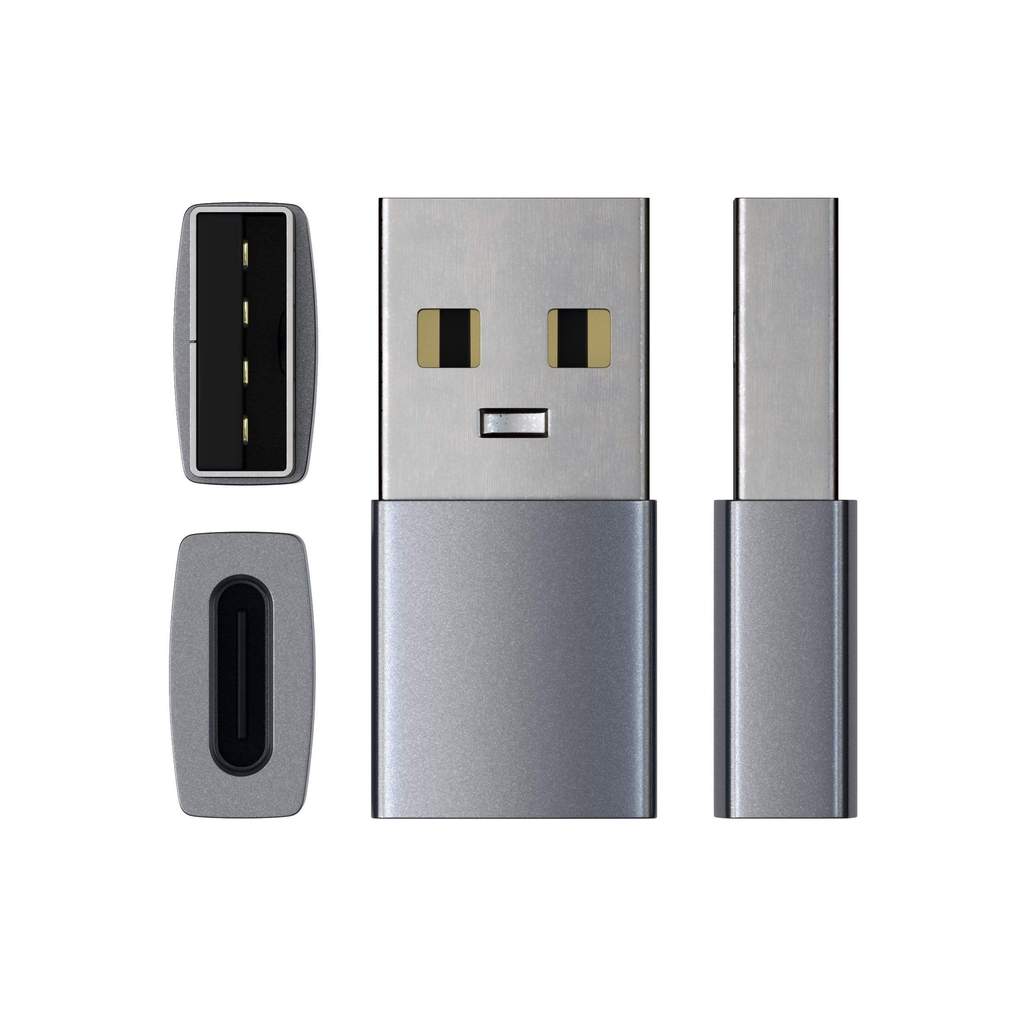 Satechi Aluminum adaptateur USB 3.0 vers Type-C USB  • Gris sideral