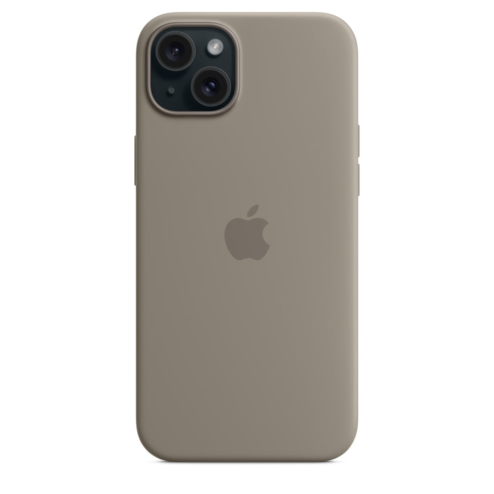 Apple • Coque en silicone avec MagSafe pour iPhone 15 Plus • Argile