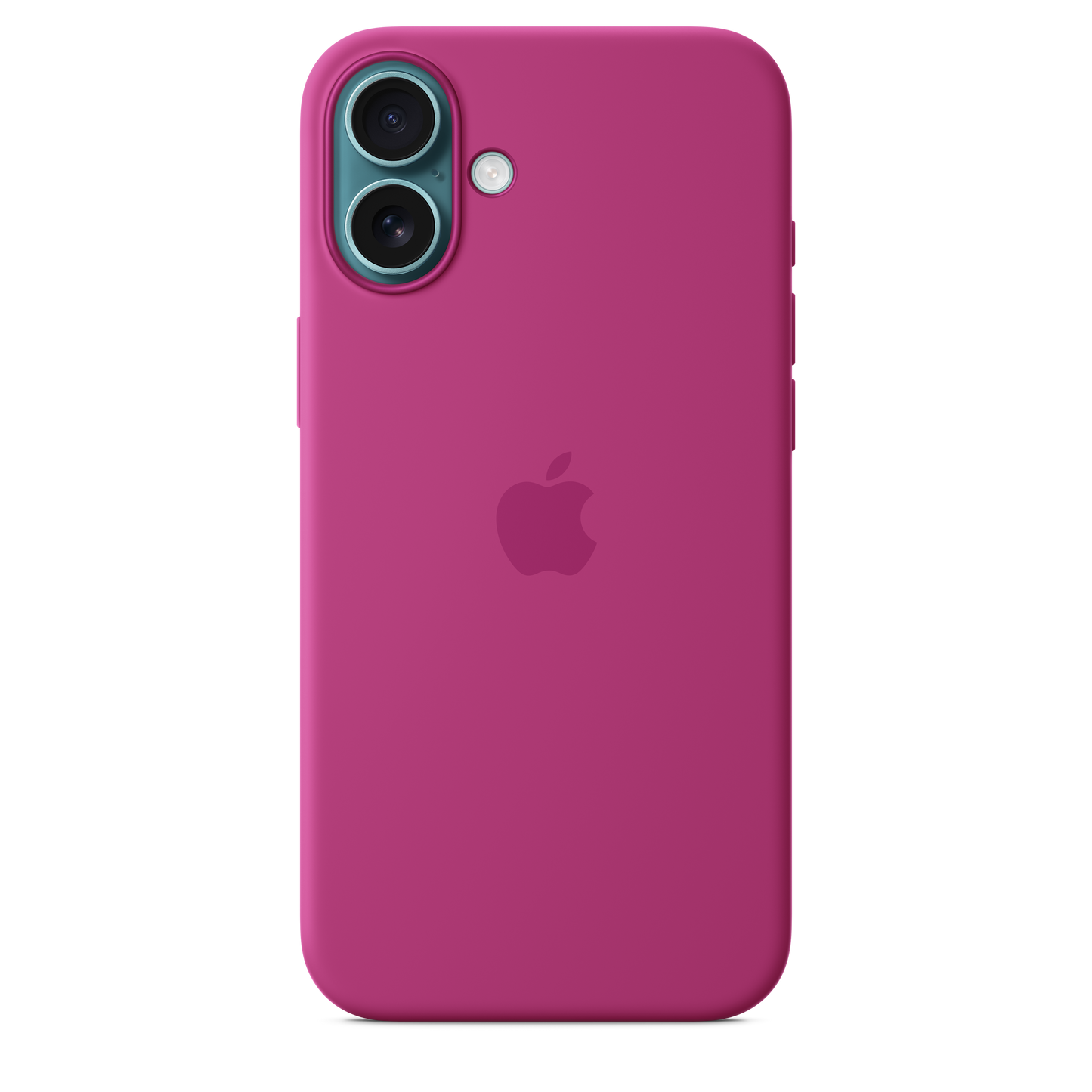 Coque en silicone avec MagSafe pour iPhone 16 Plus - Fuchsia