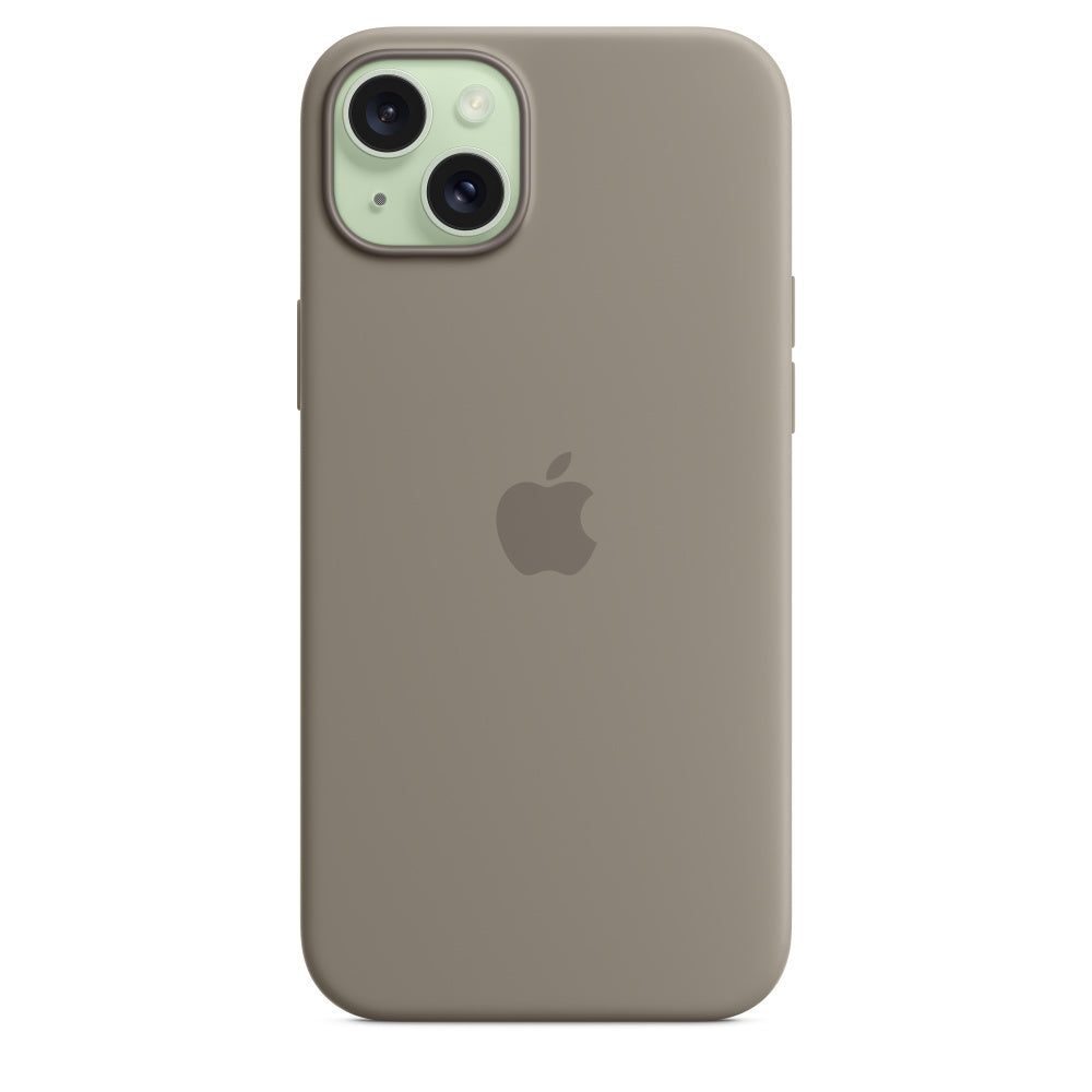 Apple • Coque en silicone avec MagSafe pour iPhone 15 Plus • Argile