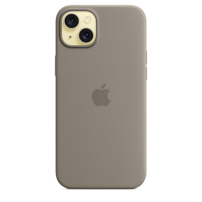 Apple • Coque en silicone avec MagSafe pour iPhone 15 Plus • Argile